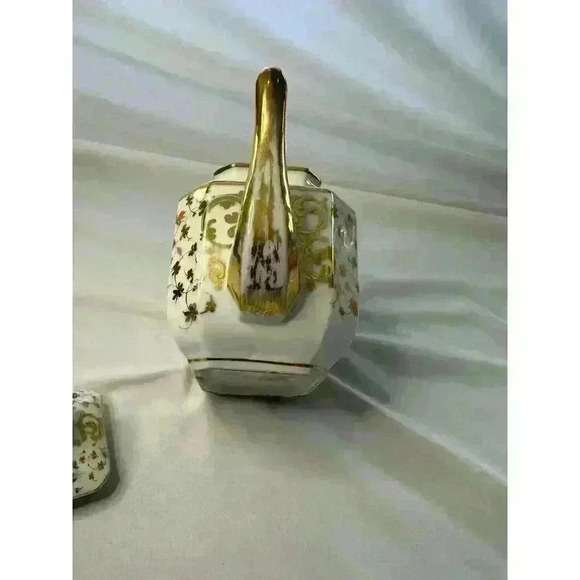 Antique FRENCH Sevres Pink & Gold Gilt Painted FLORAL tea Pot Nancy Meyers - Picture 5 of 5